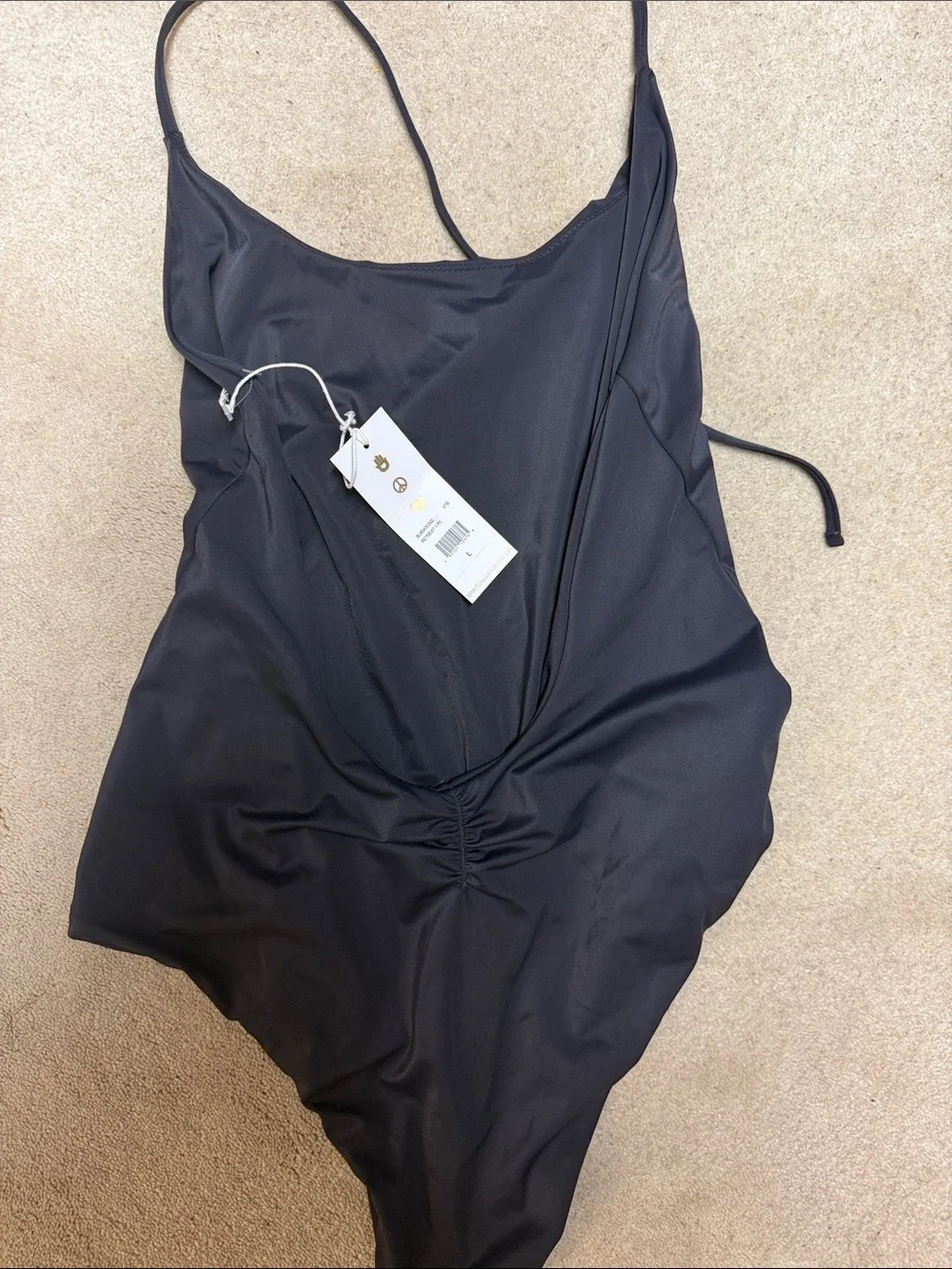 Spiritual Gangster Black 'Good Vibes Only' One-Piece Swimsuit